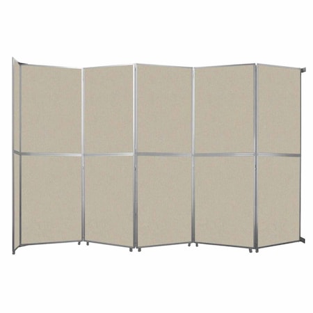 Versare Operable Wall Folding Room Divider 19'6" x 12'3" Sand Fabric 1070518-2